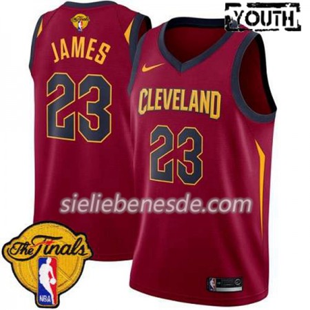Kinder NBA Cleveland Cavaliers Trikot LeBron James 23 2018 Finals Patch Nike Rot Swingman